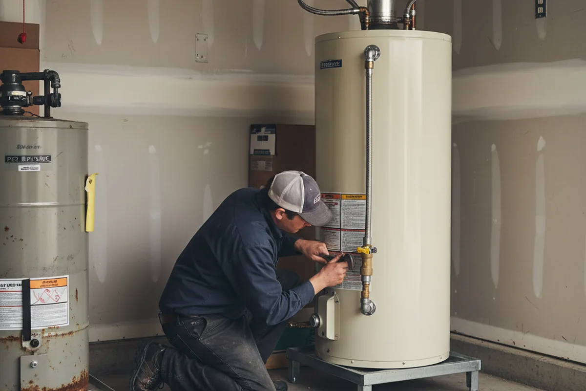 Water heater and shutoff valve replacement in Rockingham